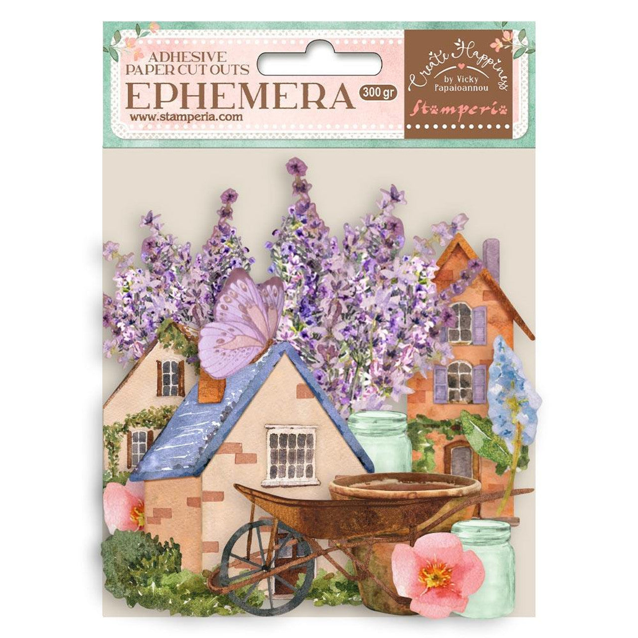 Stamperia Adhesive Ephemera - Create Happiness Welcome Home Village
